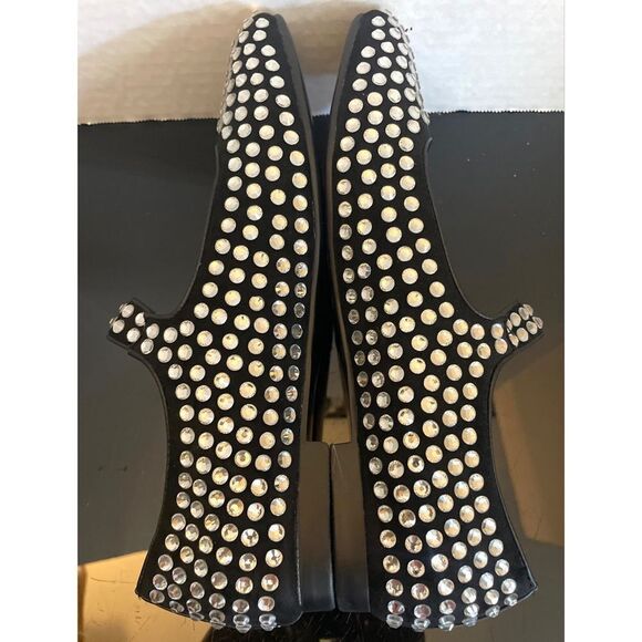 Olomisa Black Rhinestones Ballet Flats for Women Shoes SZ 9 Mary Jane Flats - Picture 2 of 12